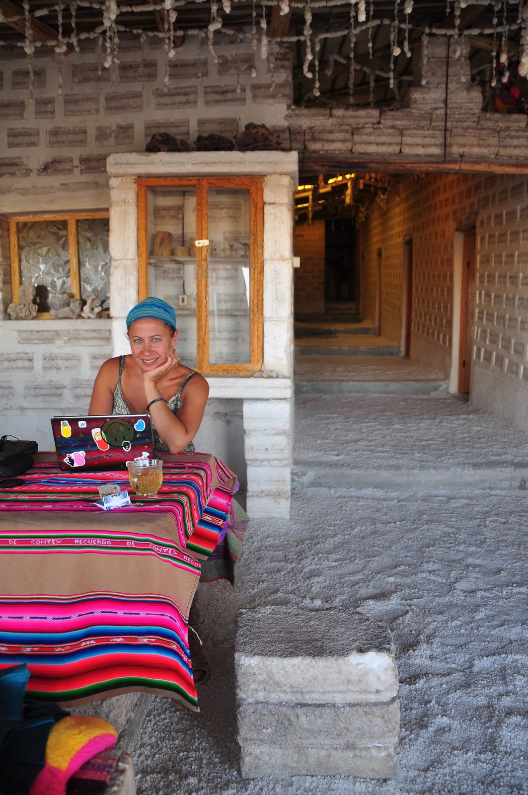 Dans l'hôtel de sel à Uyuni, Olympia