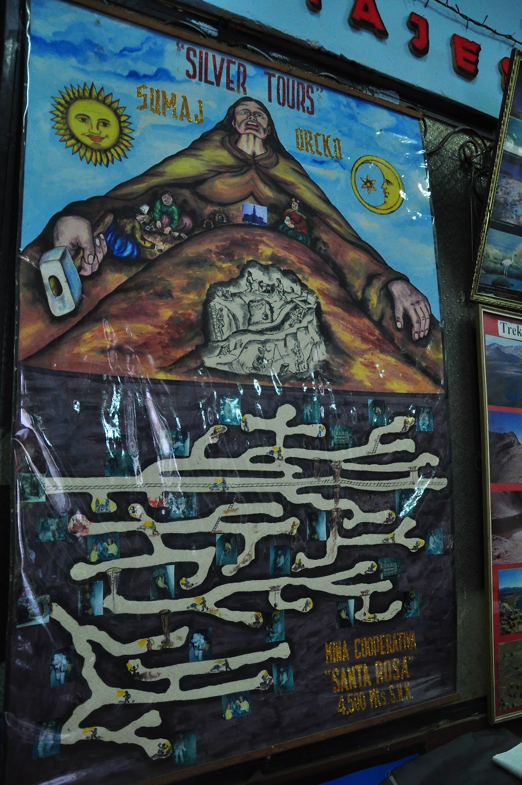 Plan de la mine de Potosi, Bolivie