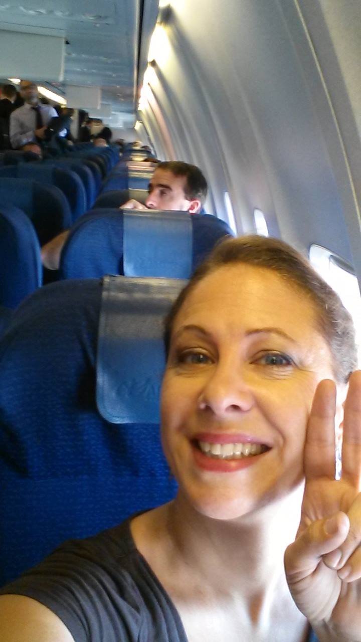 Dans l'avion, départ pour la Rep. Dominicaine