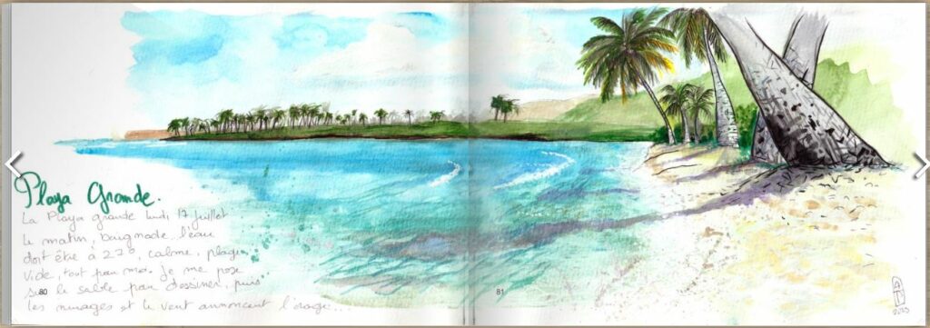 Chroniques-en-Republique-dominicaine-Atenea-Victoria-et-Olympia-Dubischar playa grande Las Galeras Samana