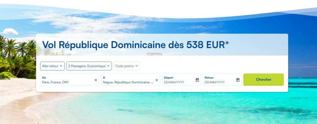 Vols Paris Air Caraibes AZS ORY Rep Dominicaine